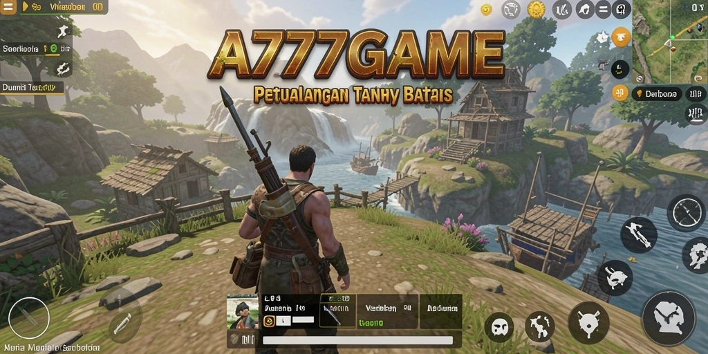 Gameplay A777GAME menampilkan petualangan seru di dunia terbuka.