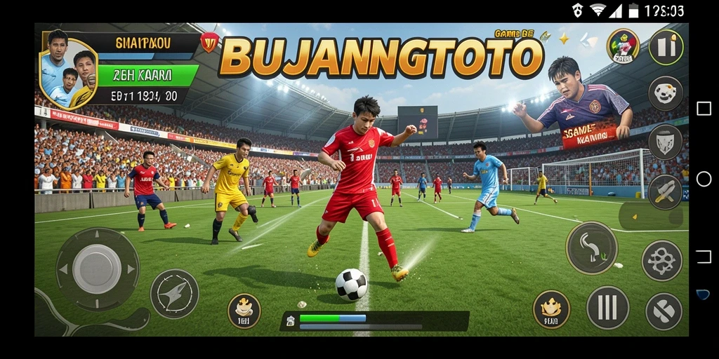 Tangkapan layar gameplay BUJANGTOTO yang menunjukkan aksi olahraga seru.