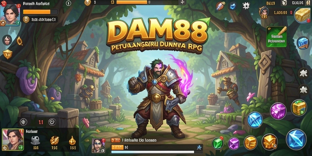Tampilan mendebarkan pertarungan dalam gameplay RPG.