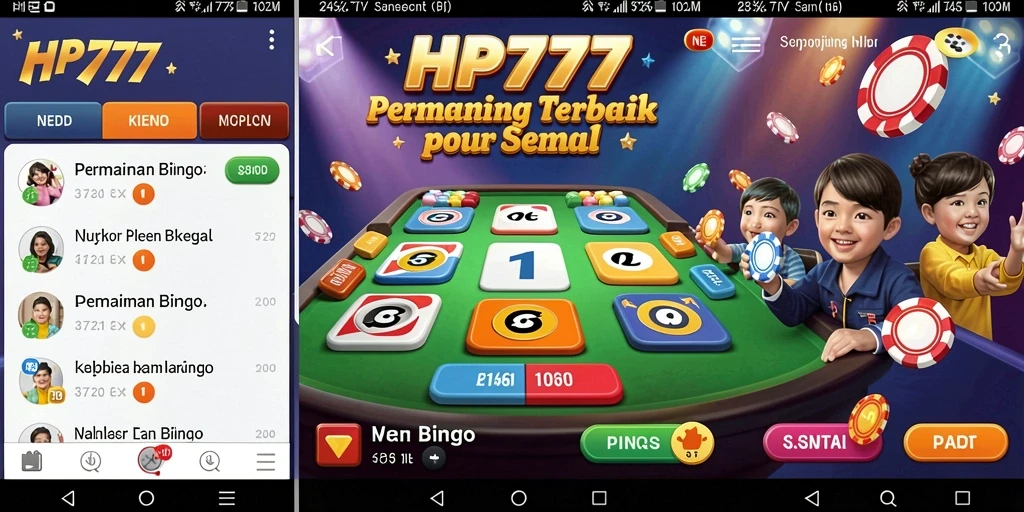 Screenshot gameplay HP777 yang menampilkan suasana seru permainan Bingo.