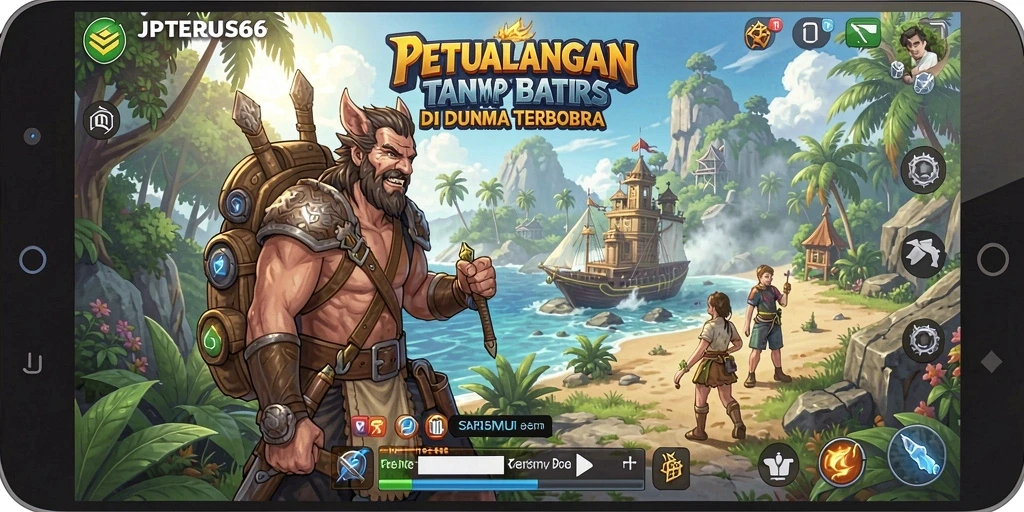 Tangkapan layar menunjukkan petualangan mendebarkan di dunia terbuka.
