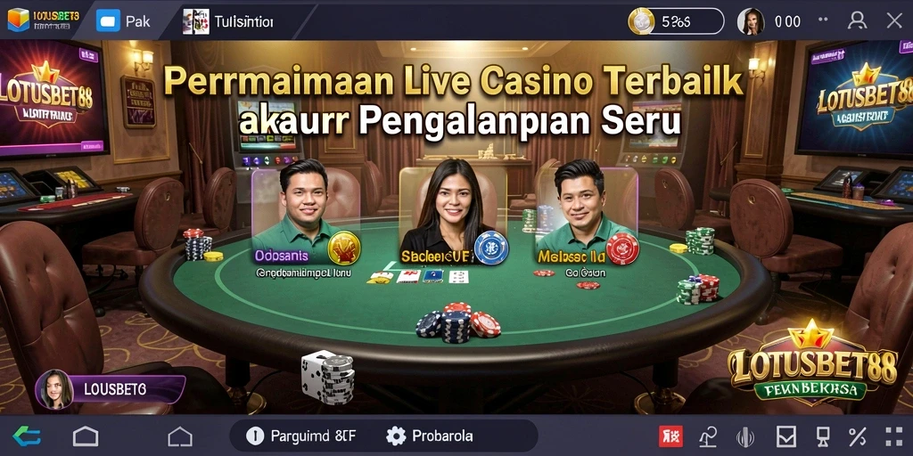 Tampilan gameplay LOTUSBET88 yang memukau di Live Casino.