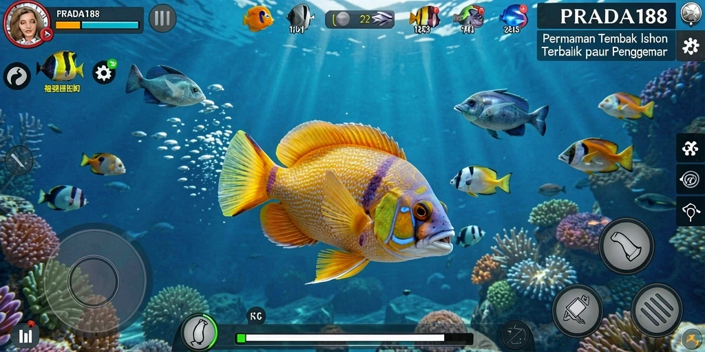 Gameplay menarik PRADA188 dengan berbagai ikan untuk ditembak.