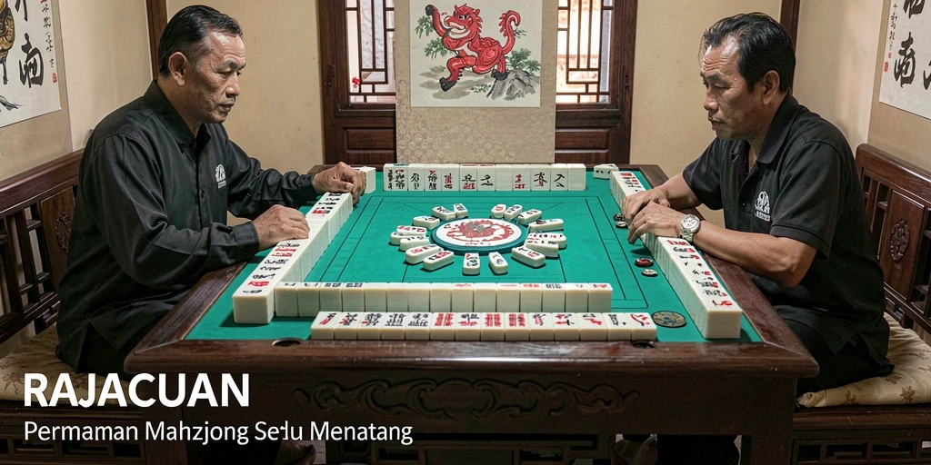 Tampilan gameplay seru dari RAJACUAN dengan tantangan Mahjong.