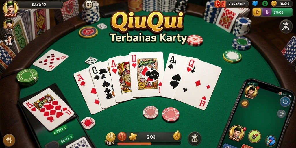 Screenshot gameplay RAYA22 menunjukkan serunya permainan QiuQiu.