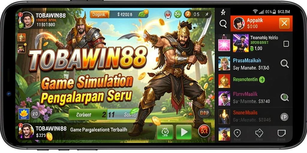 Tangkapan layar TOBAWIN88 menampilkan adegan seru dalam gameplay Simulation.